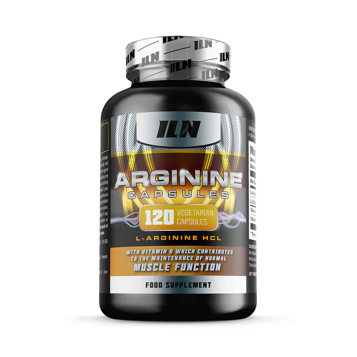 Iron Labs Nutrition L Arginine Capsules - 2,600mg per Serving with Added Glutamine - 120 Vegetarian Capsules