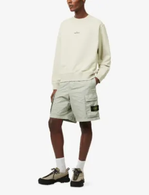 STONE ISLAND Blur-Compass Crew-Neck Cotton Sweatshirt detail 2
