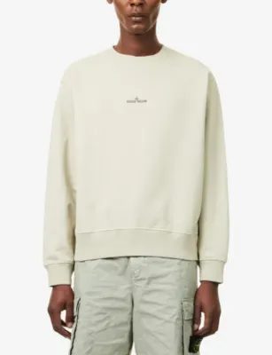 STONE ISLAND Blur-Compass Crew-Neck Cotton Sweatshirt detail 3