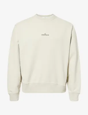 STONE ISLAND Blur-Compass Crew-Neck Cotton Sweatshirt