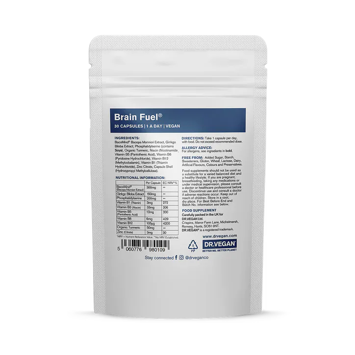 DR.VEGAN DR. VEGAN Brain Fuel Capsules 30 Capsules, additional product view 2
