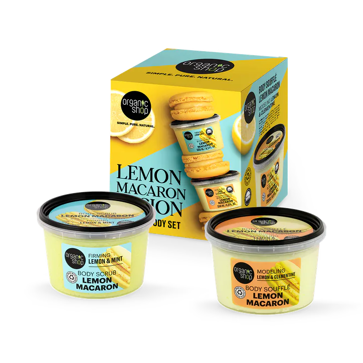 Organic Shop Lemon Macaron Fusion Perfect Body Gift Set 250ml/250ml