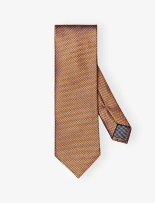 ETON Patterned silk tie - DARK PURPLE detail 2