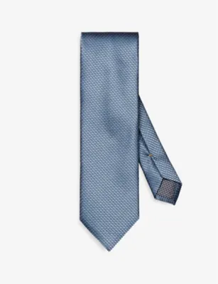 ETON Patterned silk tie - DARK PURPLE