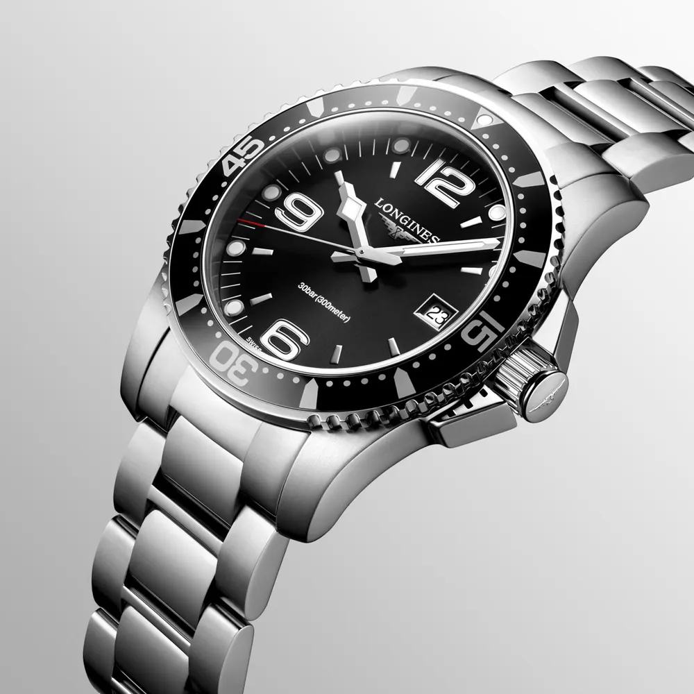 Longines HydroConquest 41mm Mens Watch Black in Black, additional product view 3