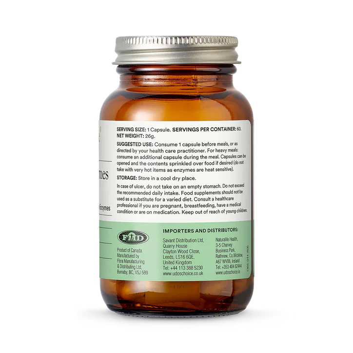 Udo's Choice Digestive Enzyme Blend 176mg 60's - Vegecaps, additional product view 2
