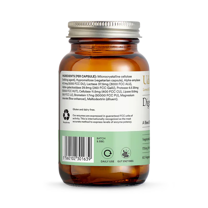 Udo's Choice Digestive Enzyme Blend 176mg 60's - Vegecaps, additional product view 3