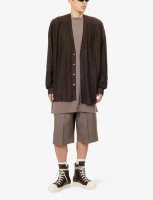 RICK OWENS Jumbo Longline Cotton T-shirt detail 2