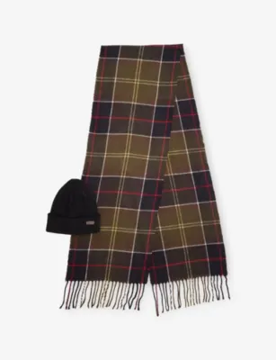 BARBOUR Swinton & Galingale Scarf and Beanie Set