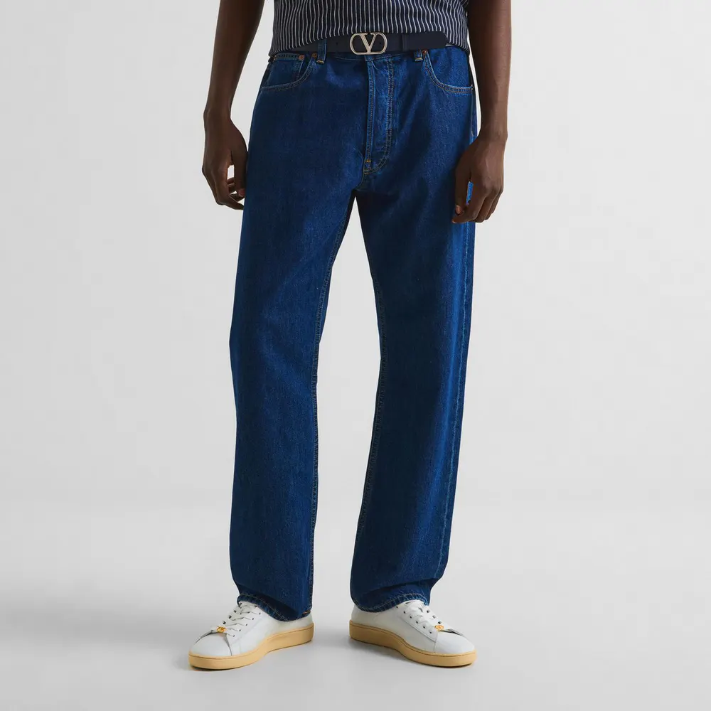 Valentino Val 5 Tasche Jean Sn64 in Blue Denim, additional product view 3