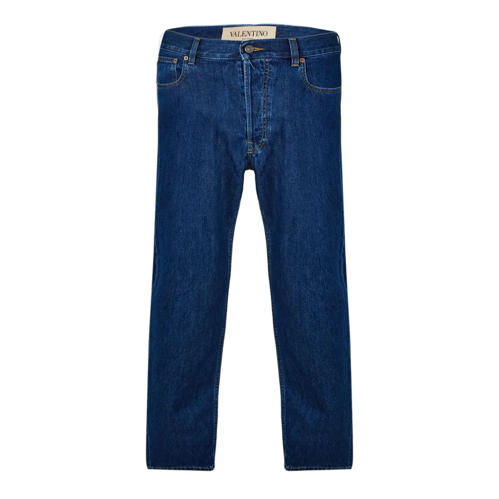 Valentino Val 5 Tasche Jean Sn64 in Blue Denim – Clothing