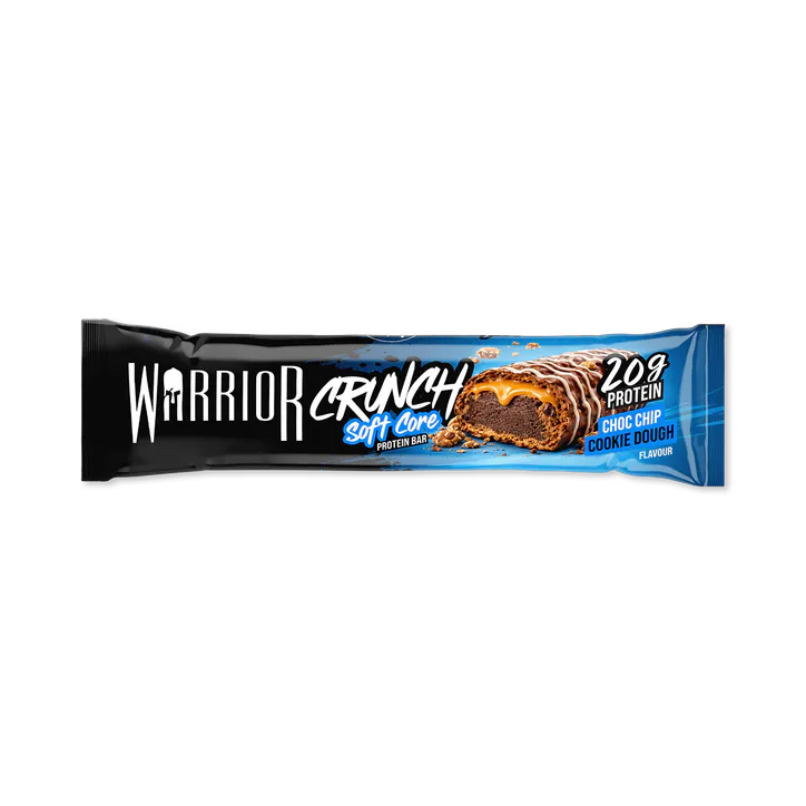 Warrior Crunch High Protein Bars Choc Chip Cookie Dough 20g Protein Low Sugar 12 x 64g detail 2