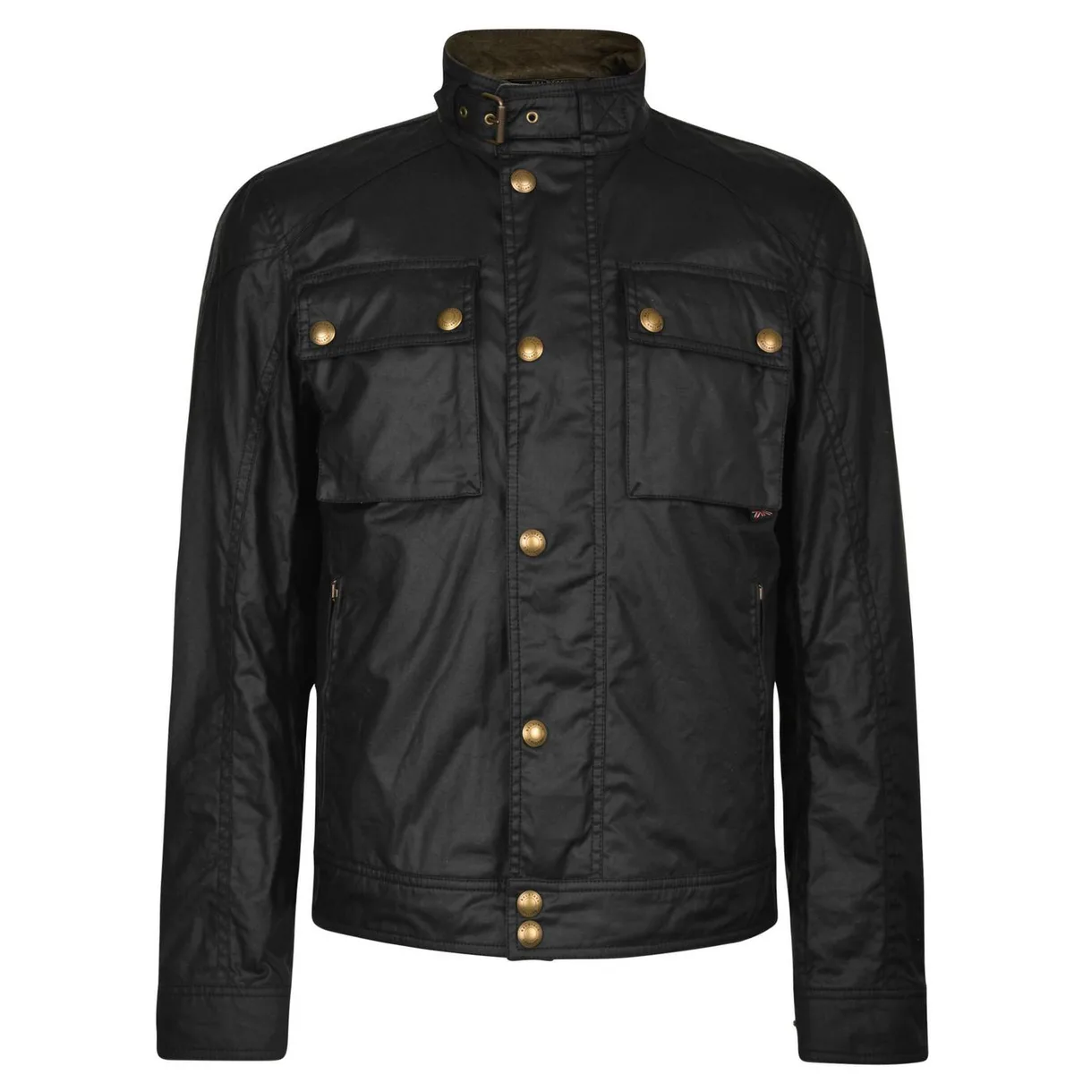 Belstaff Men's Racemaster Waxed Cotton Long Sleeve Funnel Neck Wax Jacket