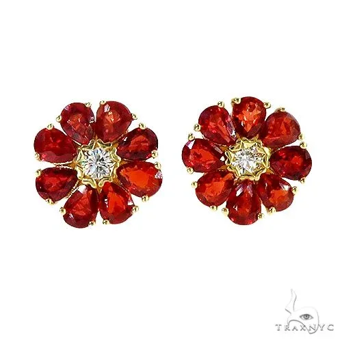 PIA - For Him GEMSTONES Pear Shape Red Sapphire Earrings 67040 in Rose – Earrings
