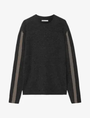 ALLSAINTS Hawke Crewneck Wool Jumper - CHARCOAL GREY
