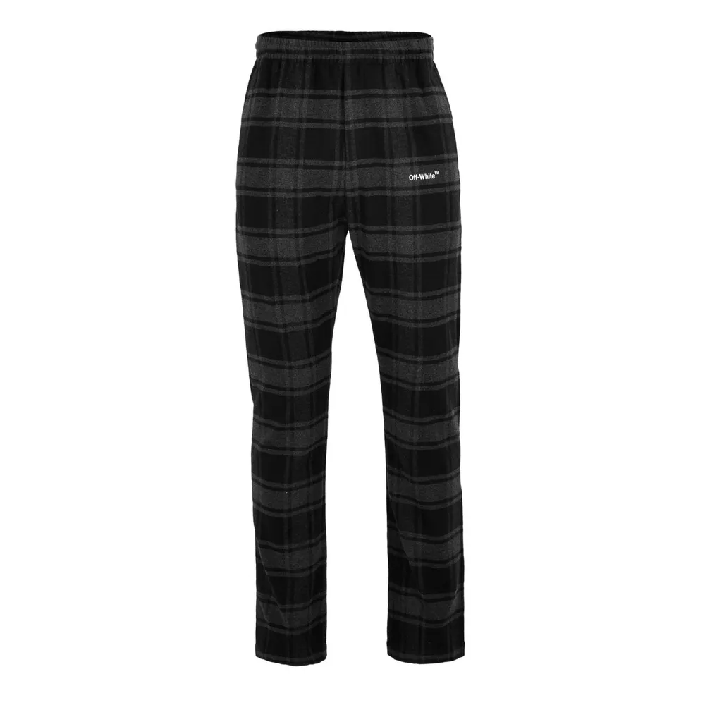 Off White Men's Wide Leg Relaxed Fit Trousers