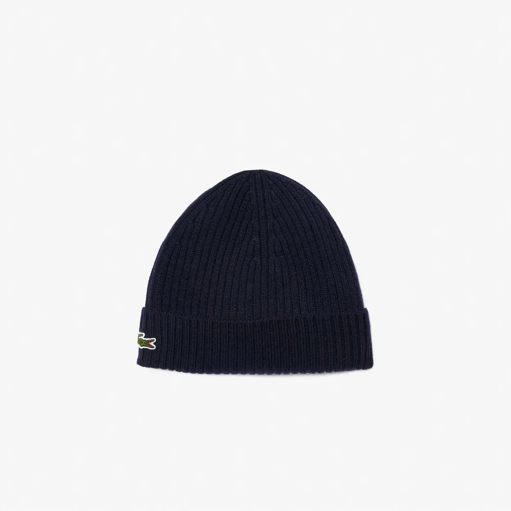 Lacoste Men's Ribbed Knitted Beanie