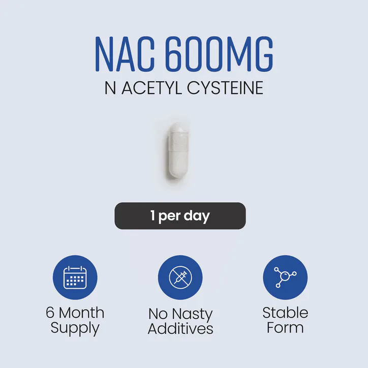 VitaBright NAC Supplement - 600mg per Capsule - 180 Capsules detail 3
