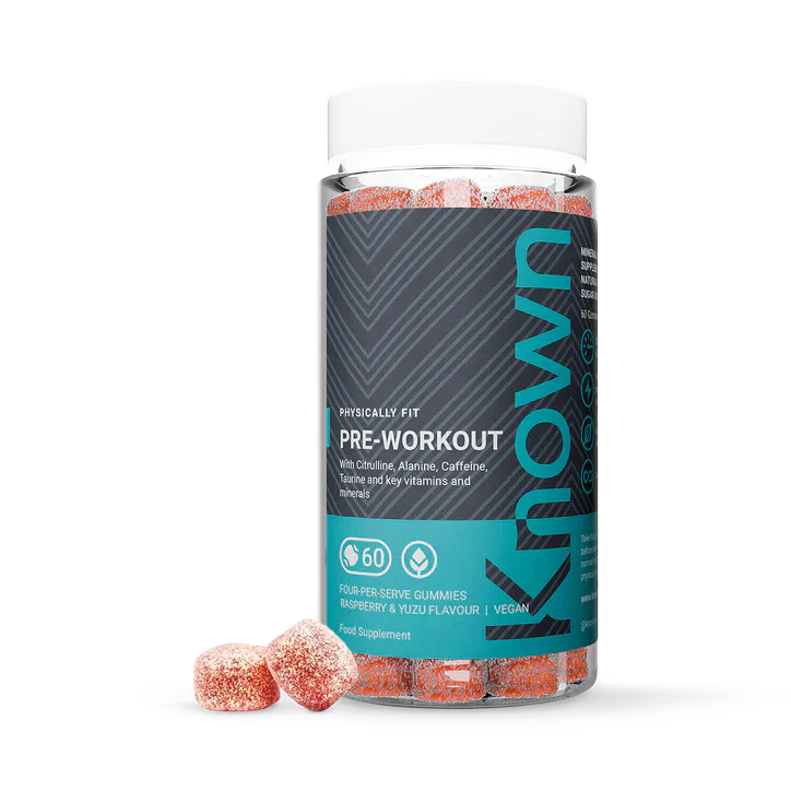 Known Nutrition Pre-Workout Raspberry & Yuzu Flavour 60 Gummies