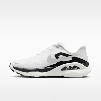 Nike Structure Plus Men's Road Running Shoes - Summit White/Black/Metallic Silver