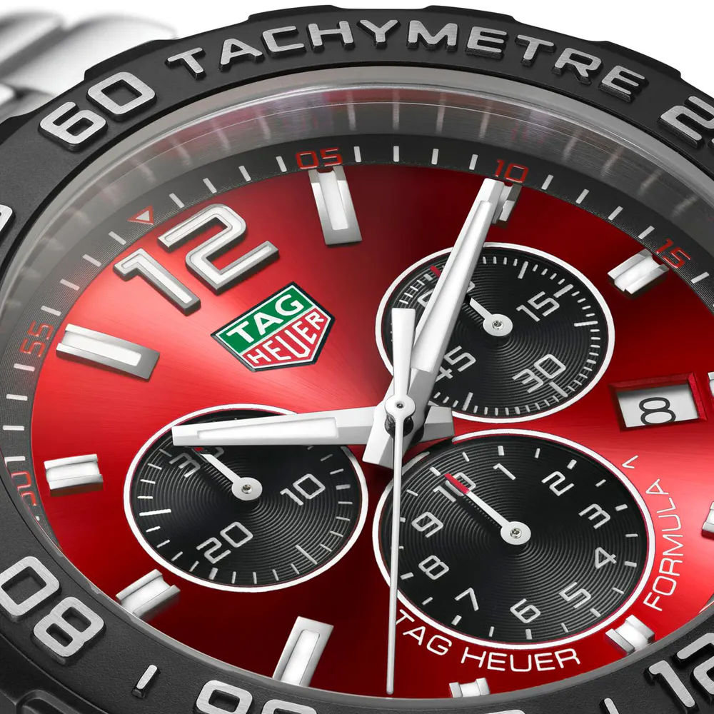 TAG Heuer Formula 1 Quartz Chronograph 200M 43mm Mens Watch Red detail 3