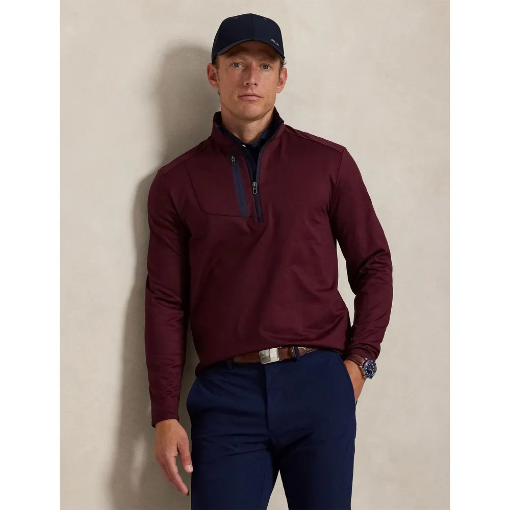 Polo Ralph Lauren Men's RLX Cotton Long Sleeve Half Zip Performance Golf Jacket detail 2