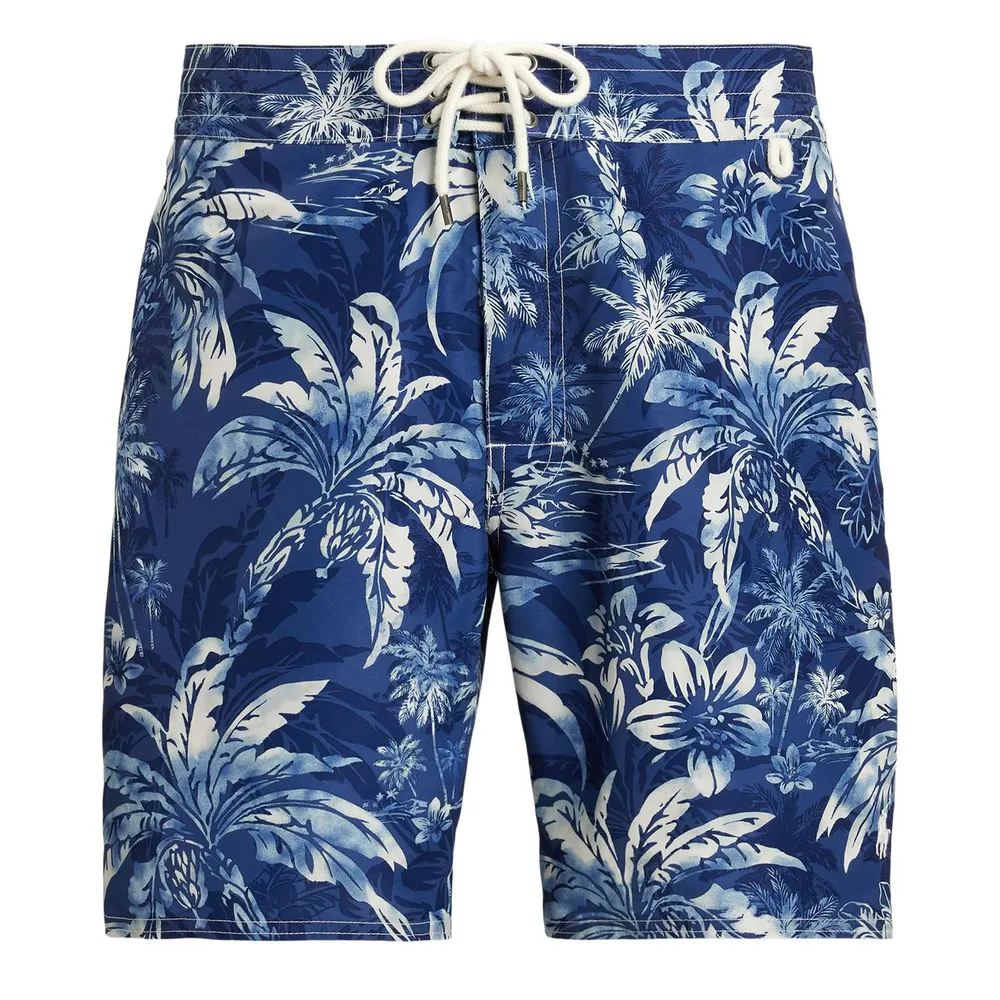 Polo Ralph Lauren Men's Palm Print Quick Dry Relaxed Fit Swim Shorts