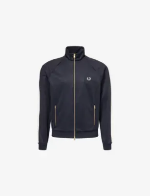 FRED PERRY Cable-Knit Taped Cotton-Blend Track Jacket