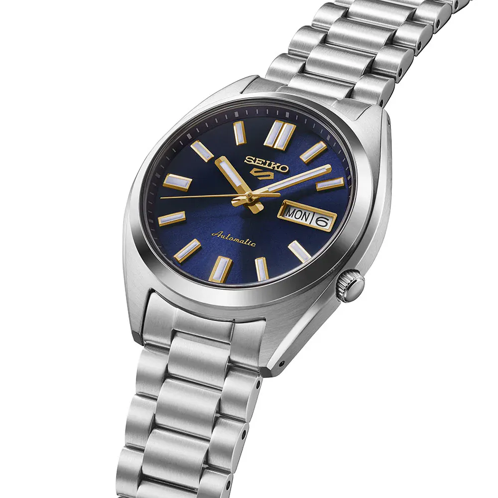 Seiko 5 Sports 5 Sports SNXS Vintage Gold Collection 37.5mm Mens Watch Blazer Blue in Blue, additional product view 3