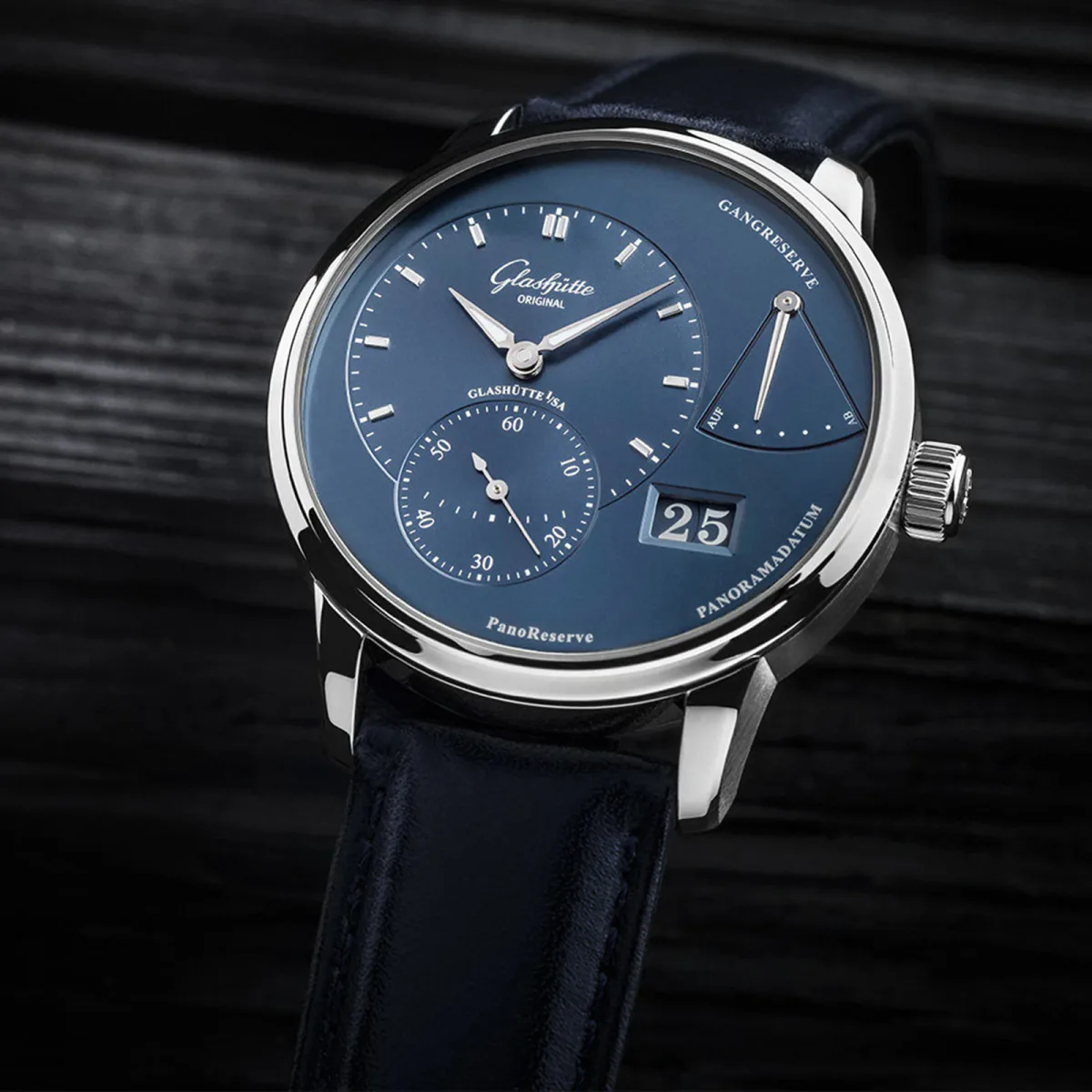 Glashutte Original PanoReserve Mens Watch in Blue, additional product view 2