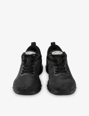JIMMY CHOO Diamond Run M Knit Jacquard Woven Trainers - 5 in V BLACK MIX, additional product view 2