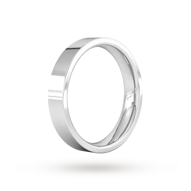 For Him 4mm Flat Court Heavy Wedding Ring In 18 Carat Yellow Gold, additional product view 2