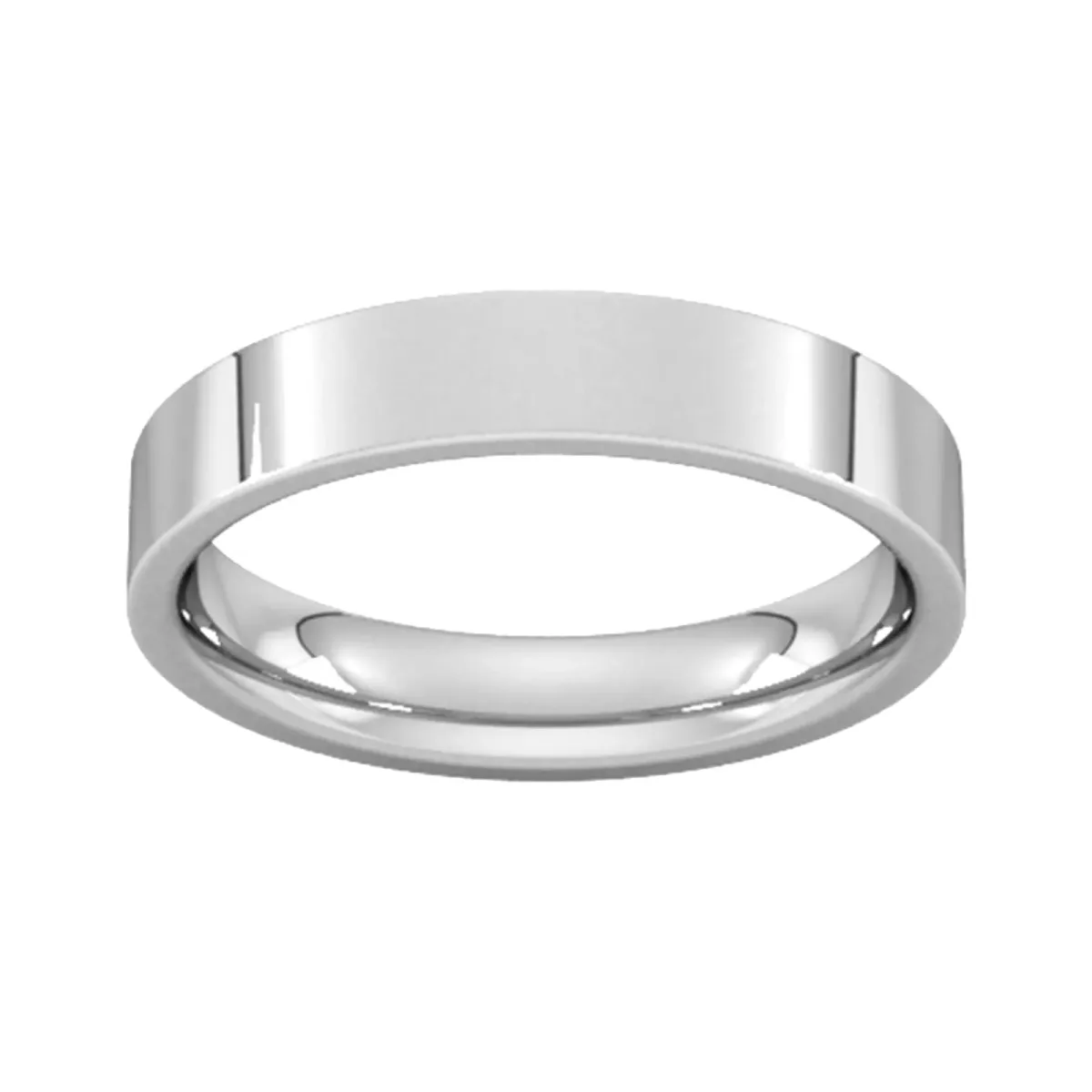 For Him 4mm Flat Court Heavy Wedding Ring In 18 Carat Yellow Gold