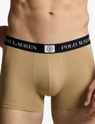 POLO RALPH LAUREN Classic Pack of Three Cotton-Blend Trunks detail 3