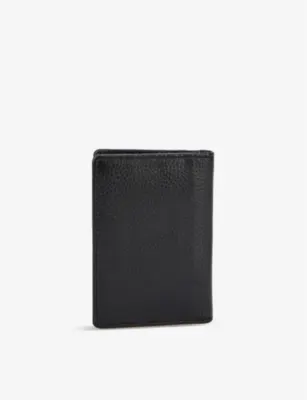 DENTS Pebble-grained leather billfold wallet detail 3