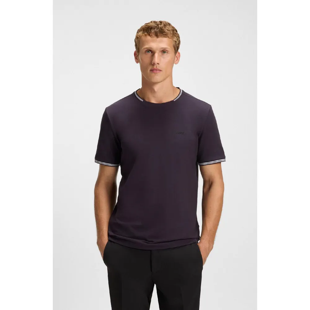 Boss Men's Taul Striped Short-Sleeve Cotton T-Shirt detail 2