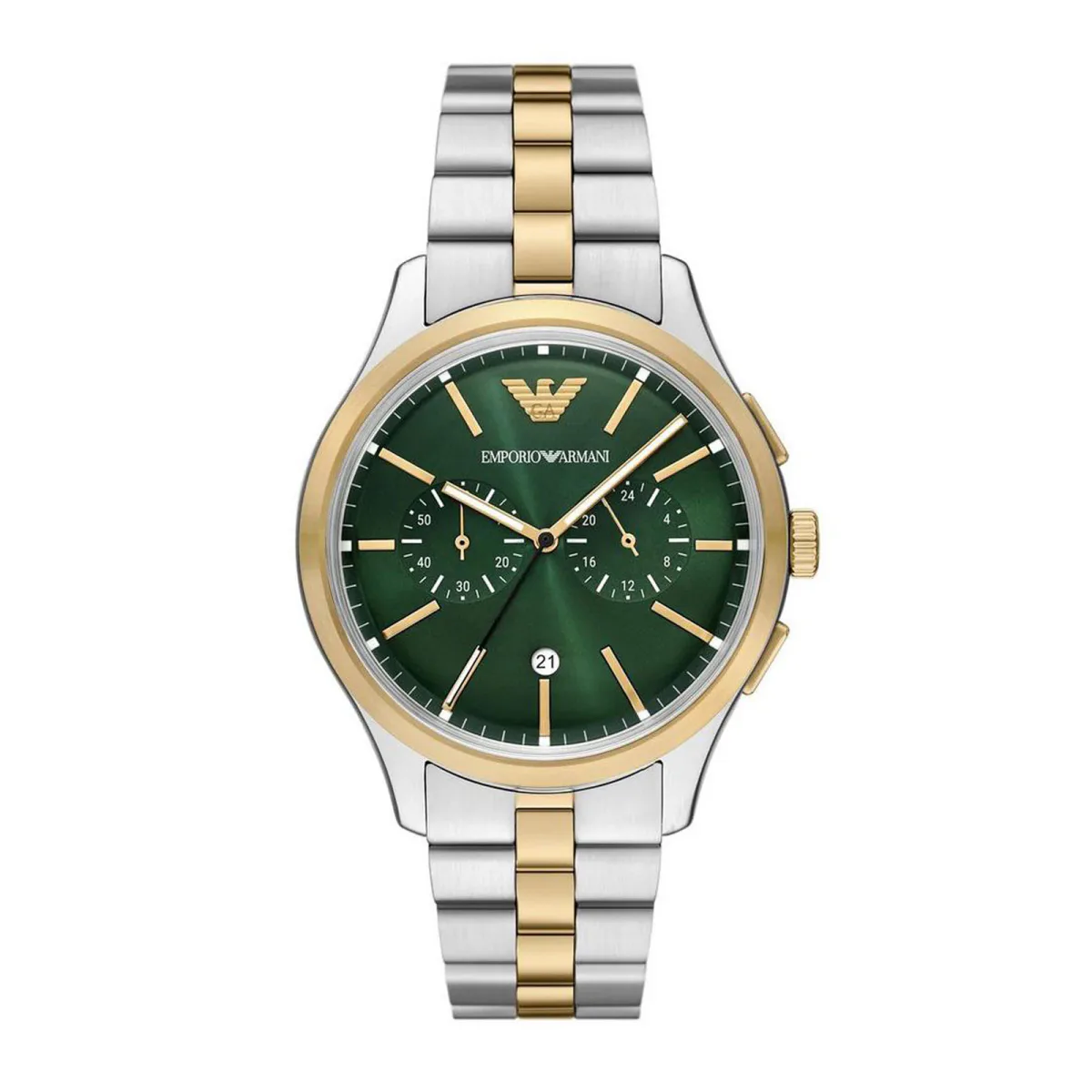 Emporio Armani Chronograph Green Dial Mens Watch