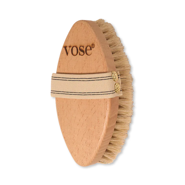 Vose 100% Horse Hair Dry Body Brush - Vanilla detail 2