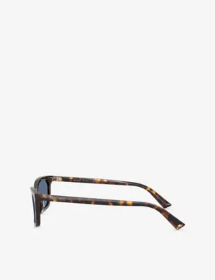 JIMMY CHOO JC5050U Pillow-Frame Tortoiseshell Acetate Sunglasses in Brown, additional product view 2