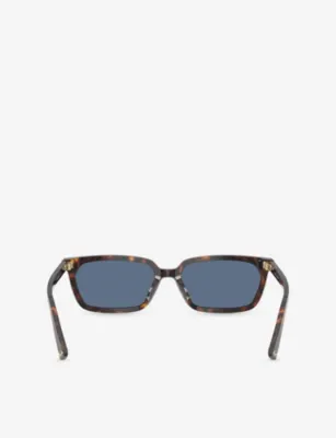 JIMMY CHOO JC5050U Pillow-Frame Tortoiseshell Acetate Sunglasses in Brown, additional product view 3