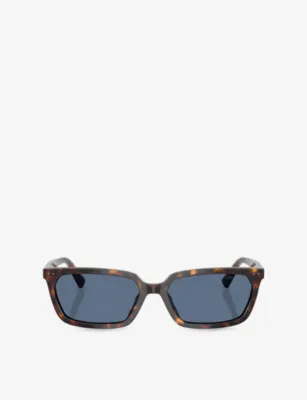 JIMMY CHOO JC5050U Pillow-Frame Tortoiseshell Acetate Sunglasses in Brown – Mens | Sunglasses | Rectangle