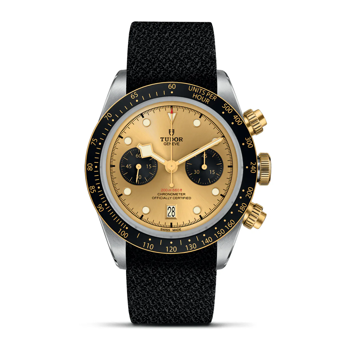 Tudor Black Bay Chrono S&G 41mm Steel Case Black Fabric Strap