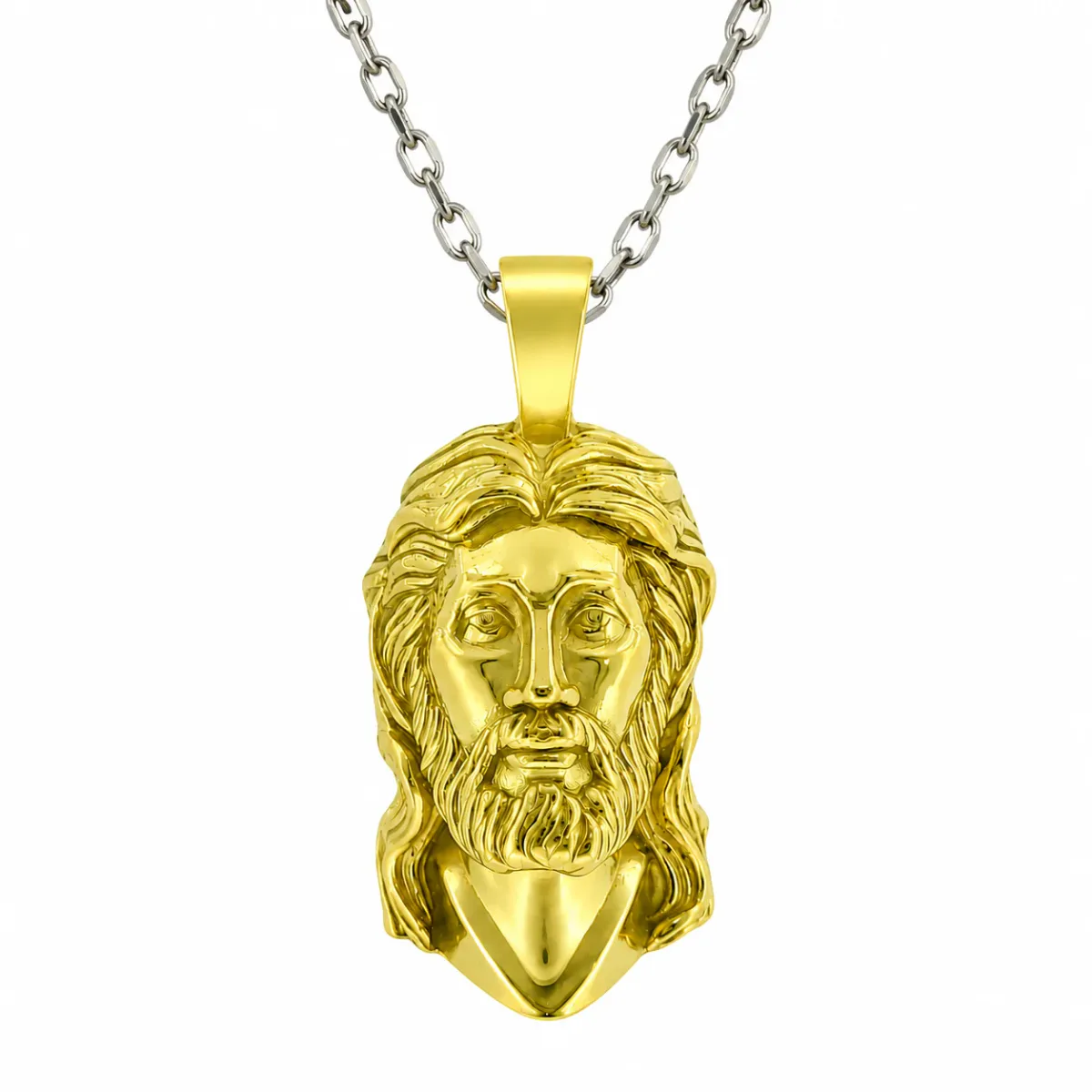 DANNY - For Him CUSTOM 18k Green Gold Jesus Pendant 71644 – Pendant