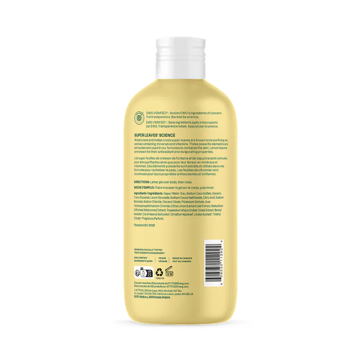 Attitude Shower Gel Earl Grey & Fresh Cucumber detail 2