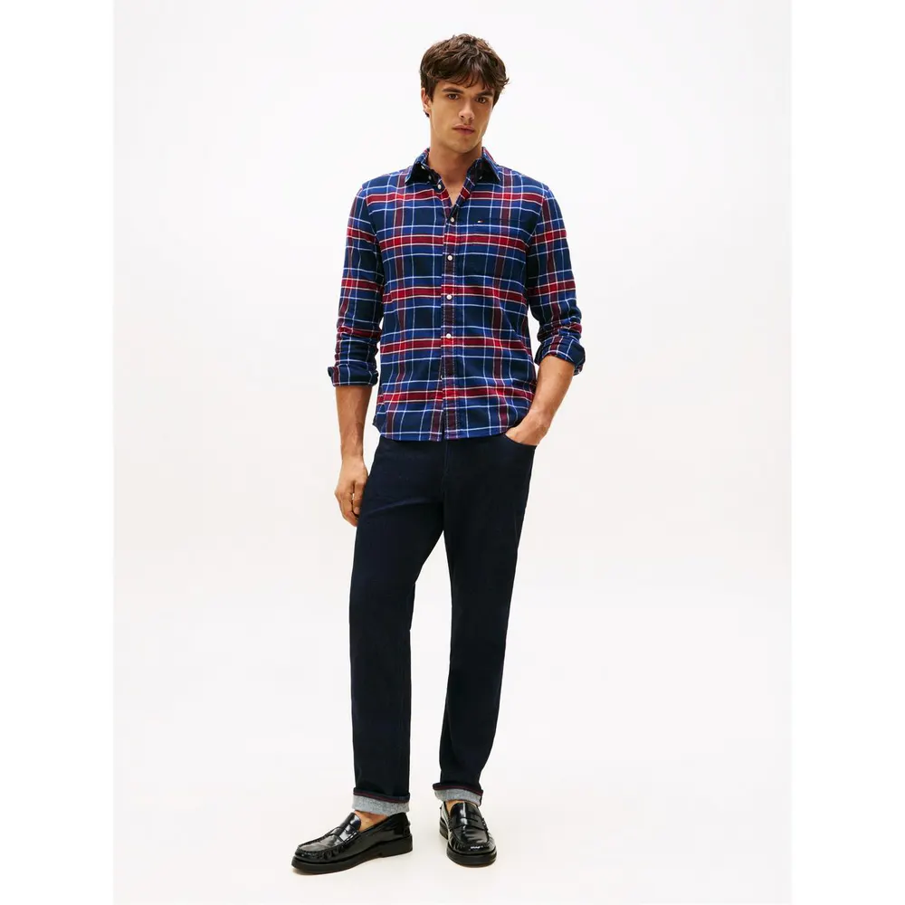 Tommy Hilfiger Men's Tartan Check Long Sleeve Shirt detail 3