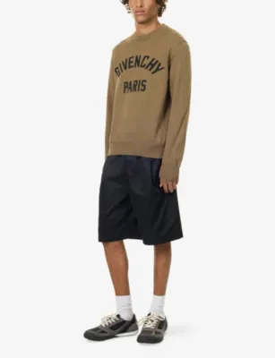GIVENCHY Logo-Print Crew-Neck Cotton-Knit Jumper detail 2