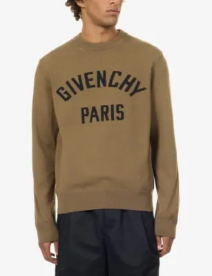 GIVENCHY Logo-Print Crew-Neck Cotton-Knit Jumper detail 3