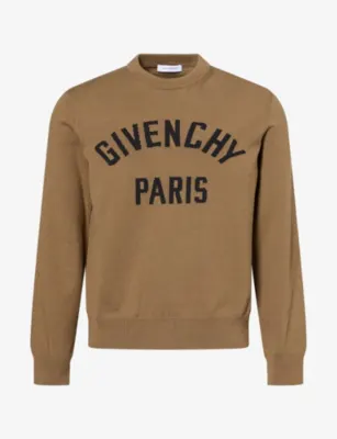 GIVENCHY Logo-Print Crew-Neck Cotton-Knit Jumper