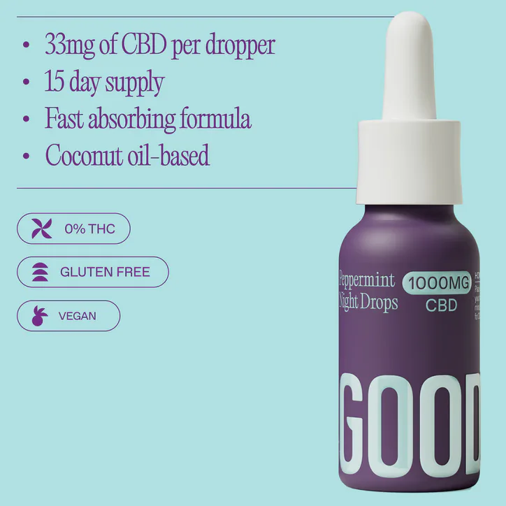 Goodrays 1000mg CBD Oil - Night Drops, additional product view 2