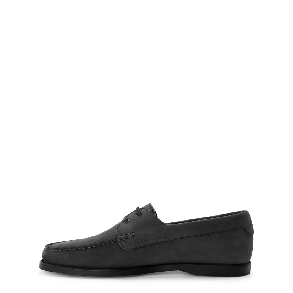 Brioni Men's Tube Loafers in Anthracite, additional product view 2